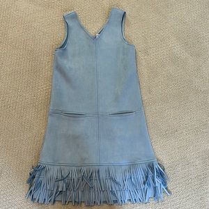 Kids size 8, blue suede dress